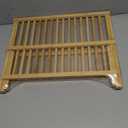 Bamboo Dish Drying Rack, Collapsible 2-Tier Dish Drainer Kitchen Plate Rack for Kitchen Countertop Foldable