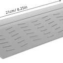 Cabilock Robot Vacuum Threshold Ramp Mat 8.27 Inch Non-Slip Doorway Ramp for Home Use Enhances Sweeping Robot Hill Climbing and Wheelchair Scooter Transition (Gray)