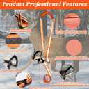 2Pack Deer Drag Harness Deer Drag Rope for Hunting Gear Deer Drag Strap for Deer Hunting Accessories with Safety Reflective Green Strap and Comfort Grip Handle