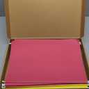 25 Blue Summit Supplies Legal Size Hanging File Folders - Assorted Colors, 2" Expansion, Legal Hanging File Folders for Filing Cabinet, 9.5" x 14.75", 11PT Paper Stock with Tabs and Inserts Included