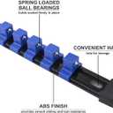Socket Organizer Set, Metric SAE Socket Holders with Spring Ball Bearings Fits 1/4", 3/8", 1/2" Drive Sockets, Secure Holding Portable Socket Retention Home Workshop Tool Storage Organizer, 9 PCS
