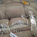 Indoor Dining Chair Cushions Set of 6, 17"X16"X3", Light Brown