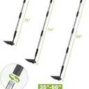 Draw Hoe Garden Tool, Heavy Duty Garden Hoes for Weeding Long Handle, Easy Stand Up Scraping Weeder Tool for Garden, 5.5 FT Adjustable Weed Hoe with 6-inch Wide Welded Blade
