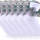 6 Pairs Girls White Ruffle Socks Toddler Big Double Shimmering Lace Turn Cuff Dress Socks (Medium, Green)