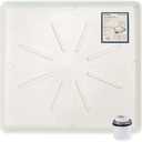 Eastman Washing Machine Drain Pan, 30 Inch x 32 Inch OD, Plastic Tray, White, 52525