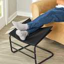 Supportive Leg Rest Reduce Swelling Pain Relaxation Improve Circulation Black Padded Foot Rest Ottoman