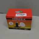 LUCKY HERP 150W Ceramic Heat Emitter, Reptile Heat Bulbs, Ceramic Heat Lamp for Reptiles, Amphibian, Chicken, Dog, Cat (2-Pack)