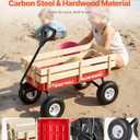 VEVOR 39 inch Pull Along Kids Wagon, Red Rolling Cargo Toy Wagons for Kids, Outdoor Utility Cart for Garden Beach Camping with All Terrain Wheels for Child Present, Supports up to 330 lbs