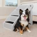 PetSafe CozyUp Folding Dog Stairs, Portable Indoor/Outdoor Pet Steps for Bed, Couch & Car, Grey, 25 Inch (Gray)