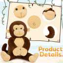 BENINY 30" Giant Plush Monkey - Super Soft & Huggable Stuffed Animal, Cuddly Toy & Pillow for Kids & Adults, for Bedtime & Playtime