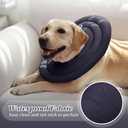 IDOMIK Dog Recovery Collar, Waterproof Soft Dog Cone After Surgery, Comfy Protective Elizabethan Collar Alternative for Dogs Cats, Adjustable Pet Neck Donut Cone Anti-Licking Biting Wounds, Grey, 2XL