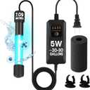 5W UV Light for Aquariums with 4 Timer Modes | UV-C Clean Light for Use in Sump Areas, Filters, Top Filter Boxes & Small Ponds Keeps Fish Tanks Clear & Healthy