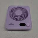 Small Desk Fan Personal Fans: 2000mah 10 Hours Battery Office Quiet Mini Desktop Fan Portable Rechargeable Travel Essentials (Purple)