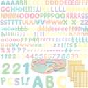 221 Pcs Large 6" Pastel Bulletin Board Letters, Round Alphabet Number Punctuation Symbol Combo Letter Cutout, Pastel Classroom Decor for Back to School Chalkboard Poster Bulletin Board Wall
