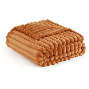 Bedsure GentleSoft Orange Fall Throw Blanket for Couch - Cozy Soft Blankets for Women, Cute Small Fall Throws for Girls, Orange, 50x60 Inches