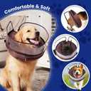 BARKLESS Dog Cone, Inflatable Dog Cone After Surgery for Large Breeds, Soft Surgery Collar with Enhanced Anti-Licking Guard Shield for Pets, Patented Protective Donut Collar (XL (Neck: 18"-23"), Coffee)