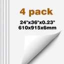 Self Adhesive 24x36 Foam Board 4 Pack, 0.23 Inch Thick Foam Core Board, Large Free Mounting Poster Boards for Projects, Display Boards for Crafts, Paintings Prints, Art, Presentation, White