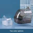 Bird Bath for Cage  Multi-Functional Parakeet Bath Box with Convenient Bottom Drawer, Acrylic Material, Perfect for Breeding and Various Birds (Gray)