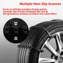 10pack Snow Tire Chains Reusable Anti-Skid Car Winter Wheels Chain Universal Cable Tire Belts, Black Non-Slip Zip Tie Tires Chain Emergency for Auto Pickup Trucks Suv