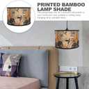 PRETYZOOM Simple Light Decor Accessories Light Lamp Shade Retro Lampshade Replacement Lamp Cover Modern Drum Lampshade Table Hanging Lamp Light Shade Lighthouse Weaving Japanese-style, 30x20cm