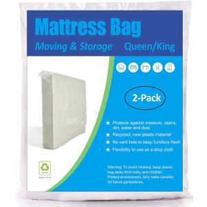 ComfortHome Mattress Bag for Moving and Storage, Queen and King Size, 2 Pack