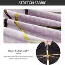 Gibelle Dining Room Chair Covers Set of 12, Stretch Parsons Chair Slipcovers Universal Removable Washable Chair Seat Covers Protector for Dining Room, Kitchen, Hotel and Party, Purple Cubes