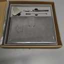 Leather Notebook Gift Set - A5 Hardcover Journal with Pen & 6 Heart Bookmarks, Gift Box (Gray)