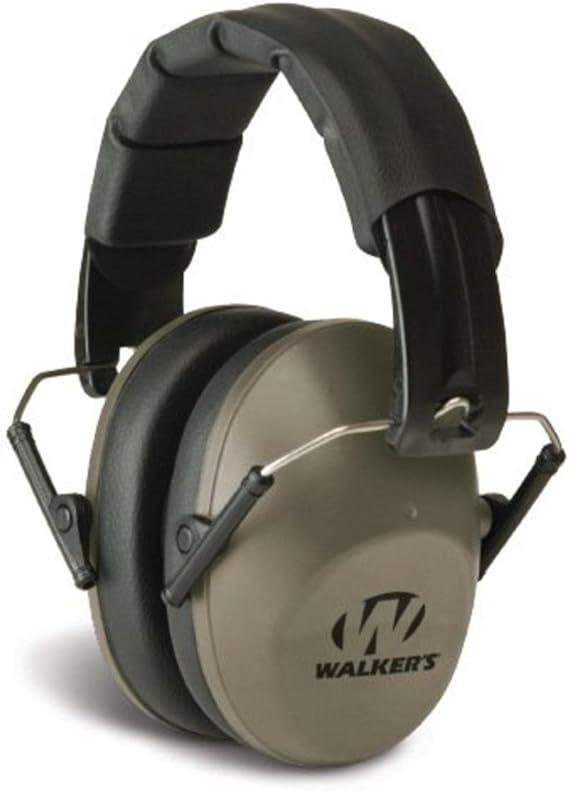 Walker's Unisex Adult's Lightweight Foldable Hearing Protection 22 dB Noise Reduction Pro Low-Profile Earmuffs 