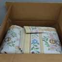 LIVEBOX Beige 8x10 Area Rug for Living Room, Vintage Washable Floral Rug for Bedroom Girls, Soft Non-Slip Rugs with Butterfly and Bee Pattern, Large Throw Carpet for Dining Room, Nursery Home Decor