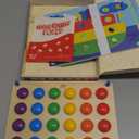 Nene Toys Wooden Color Matching Puzzle for Toddlers 2+ Years  Montessori Pegboard Button Game with Wooden Nails & Cards  Educational Toy for 2 3 Year Old Boys Girls  Fine Motor Skill Learning