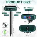 Qualirey 2 Pcs Solar Outdoor Alarm Motion Sensor 129dB Security Siren Sound Detector Strobe Light, 4 Modes Animal Deterrent Dog Barking Waterproof Alarm for Home, Farm