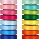 VATIN Colorful Satin Ribbon Set, 3/8 Inch x 20 Colors,Total 100 Yards-Double Faced Ribbon for Gift Wrapping CraftBirthday Decorations,Baby Shower Decorations