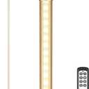 EDISHINE LED Corner Floor Lamp, Set of 2 Minimalist Dimmable Light with Remote, 57.5" Tall Standing Lamp for Living Room, Bedroom, Home Office, 7 Color Temperature 2700-6000K (Gold)