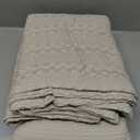 PHF 100% Cotton Waffle Weave Blanket King Size, Soft Lightweight Breathable Cozy Summer Blankets for Bed, Luxury Aesthetic Woven Bedding for Home Decor, 108"x90", Oatmeal