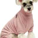 Fitwarm Turtleneck Knitted Dog Sweater Puppy Pajamas Thermal Doggie Winter Clothes Knitwear Pet Coats Cat Apparel Pink Small