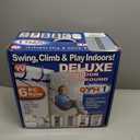 Gym1 6-Piece Doorway Gym Indoor Playground - 6-Piece, Blue - Indoor Playset with Sensory Swing, Pull-Up Bar & Rings, Trapeze, Ladder & Knotted Rope