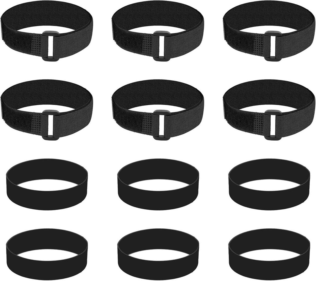 6pcs Couch Connector Straps, Universal Sectional Couch Connectors with 6 Hook and Loop Straps to Keep Sliding Sofa in Place Tool-Free Furniture Connectors (Black)