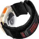 2 x Nylon Apple Watch Bands For Men Para Apple Watch 42mm 44mm 45mm 46mm 49mm,Series11/10/9/8/7/6/5/4/3/2/1/Ultra2/3,Sport Loop Band Comfortable Braided Stretchy,Velcro Tactical Braided Generation Mens (Black)