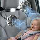 Car Seat Fan for Back Seat, Car Fans for Backseat for Kids(No Battery) (6x9.5 inch)