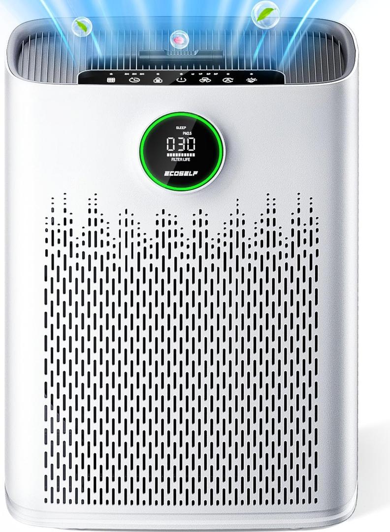 Air Purifiers for Home Large Room, with Smart Mode, Cover Up to 2200 Ft, PM2.5 Air Quality Display, 22dB Sleep Mode, Aromatherapy with 2X-Purification & 360Air Outlet, HAP603, Bright White
