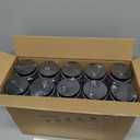 novelinks 16 oz Clear Plastic Jars with Lids, Refillable 16oz Mason Jars with Lids & Storage Containers for Kitchen & Household Use (20 Pack,Black)