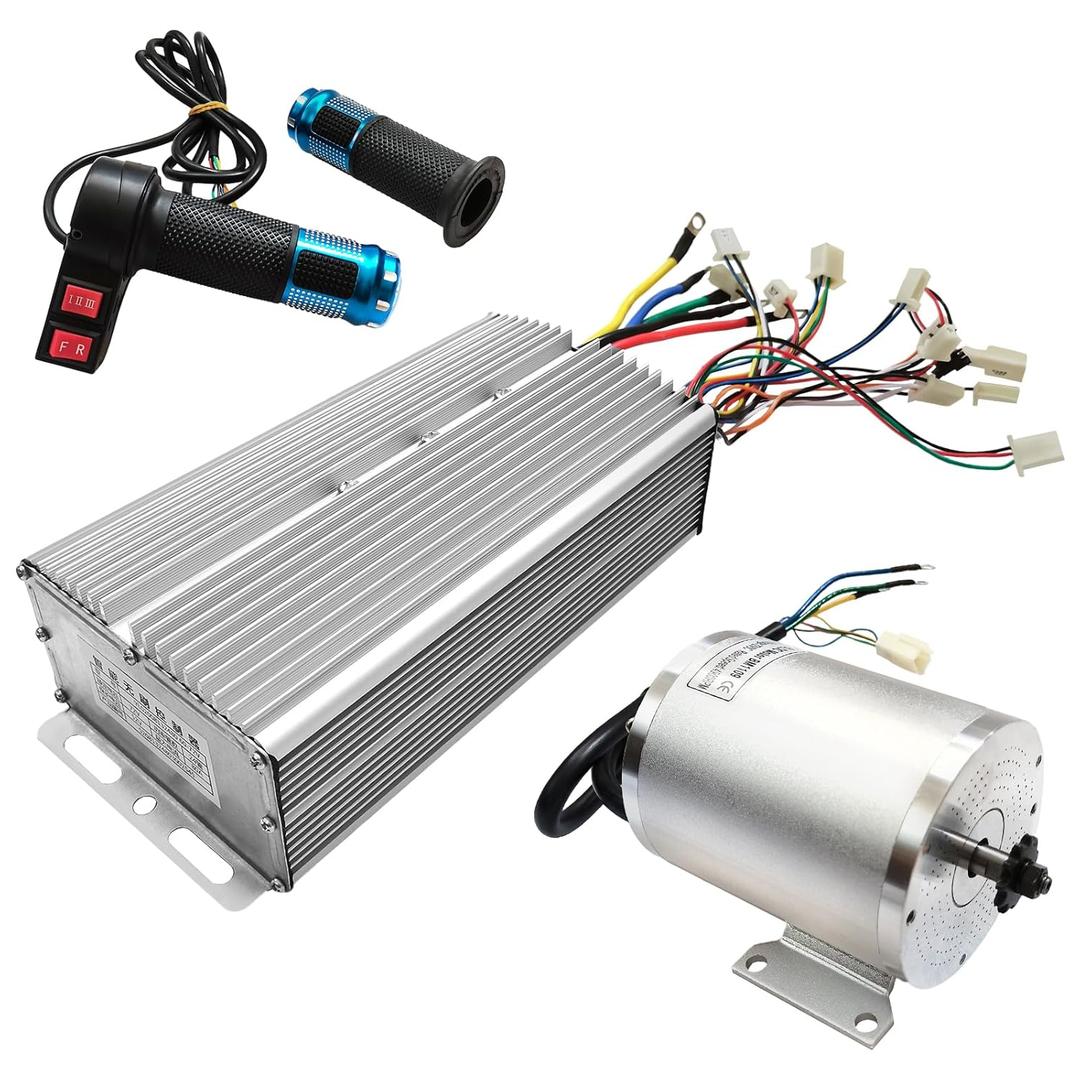 DYRABREST 3000W E-Bike Brushless DC Motor Kit, 72V 6600rpm Motor with 3 Speed Electric Scooter Motor Controller for Electric Bike Motorcycle Scooters