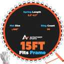 Trampoline Mat Replacement 15FT Replacement Trampoline Mat 15 FT Jumping Mat for 10 Row Stitch Anti-UV Wear-Resistant Hook Gloves Parts