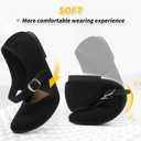 BABUDOG Womens Mary Jane Flats with Strap,Faux Suede Black Flats Shoes,Flats Shoes Women Dressy Comfortable(Black 08)