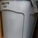 Rubbermaid Commercial Products BRUTE Heavy-Duty Round Trash/Garbage Can, 20-Gallon, Gray,Outdoor Waste Container for Landscapers/Construction/Restaurants/Back of House/Offices/Warehouses