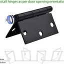 30 Pack Black Door Hinges, 3.5 x 3.5 Inch Black Hinges for Interior Doors 3 1/2 Inch Hinges for Residential Doors, Square Corners Interior Door Hinges for Standard Flat/Bedroom