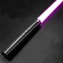 Light Saber, 15 Colors and 4 Modes Light up Light Saber for Dueling, 2-in-1 RGB Detachable USB Charge, Gifts Toys for Kids Adults Birthday Christmas Thanksgiving (Black-1 Pack)