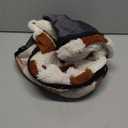 LE SURE Cute Dog Bed for Small Dogs & Cats- Washable Puppy Beds,Cozy Rectangle Orthopedic Pet Sofa with Jacquard Shaggy Plush & Anti Slip Bottom,20x19x6inches (Brown Checks)