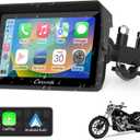 Carpuride W502 Motorcycle GPS Wireless Portable Carplay/Android Auto Waterproof Car Stereo, 5" IPS Touch Screen with Dual Bluetooth, Navigation/Siri/G00gle Assistant for Motorbike