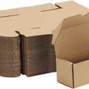 MEBRUDY 4.6x2.2x2.2 Inches Small Shipping Boxes Pack of 50, Corrugated Cardboard Box for Mailer Mailing Packing